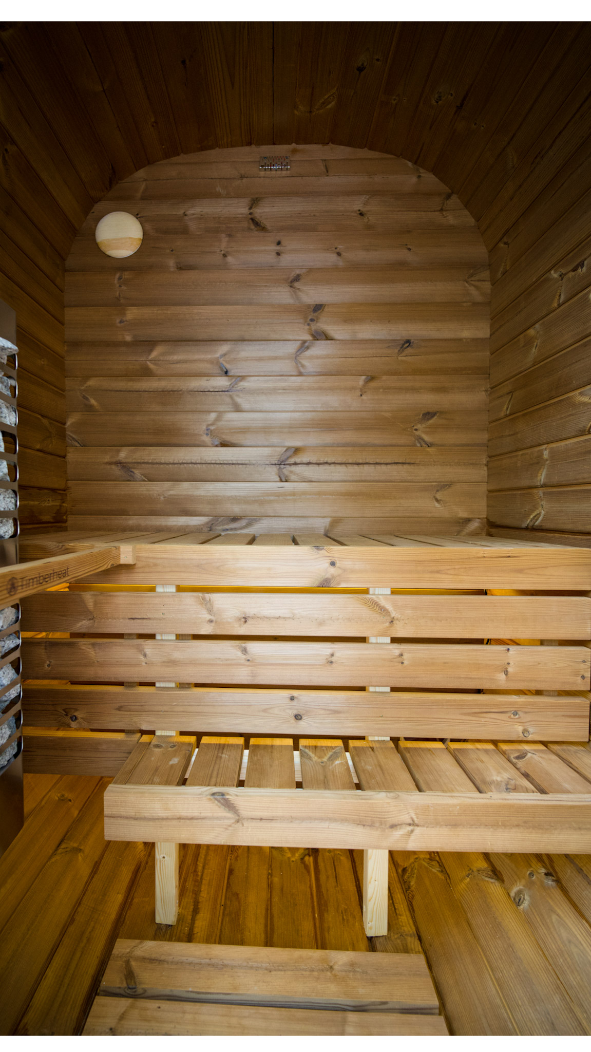Timberheat mobile sauna on site